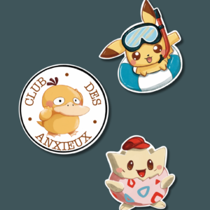 Pokemon - Lot de 3 Stickers