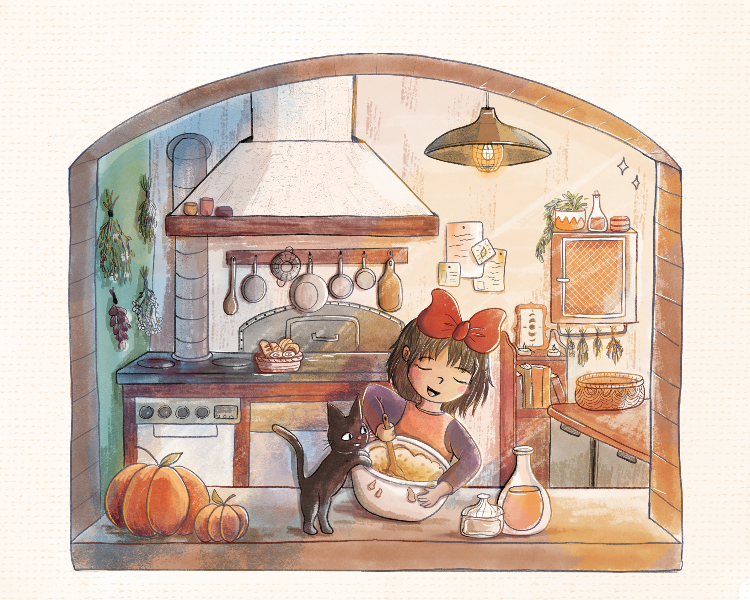 La cuisine de Kiki (Kiki la petite sorcière) - Illustration
