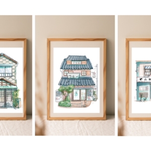 Lot 3 affiches - Facade Japonaise