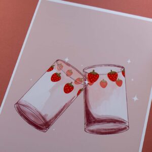 Les verres de Nana - Illustration -Affiche